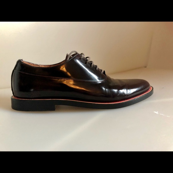 Men’s 41 Shiny Bright Accent Oxford Shoes - Picture 3 of 5